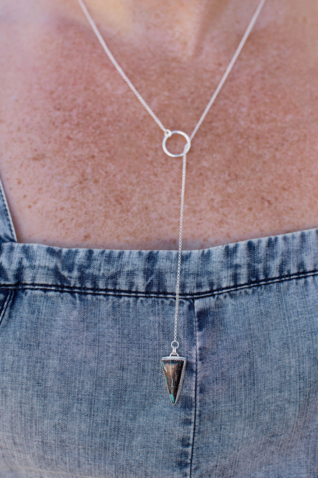 Waiting on the Double E lariat necklace