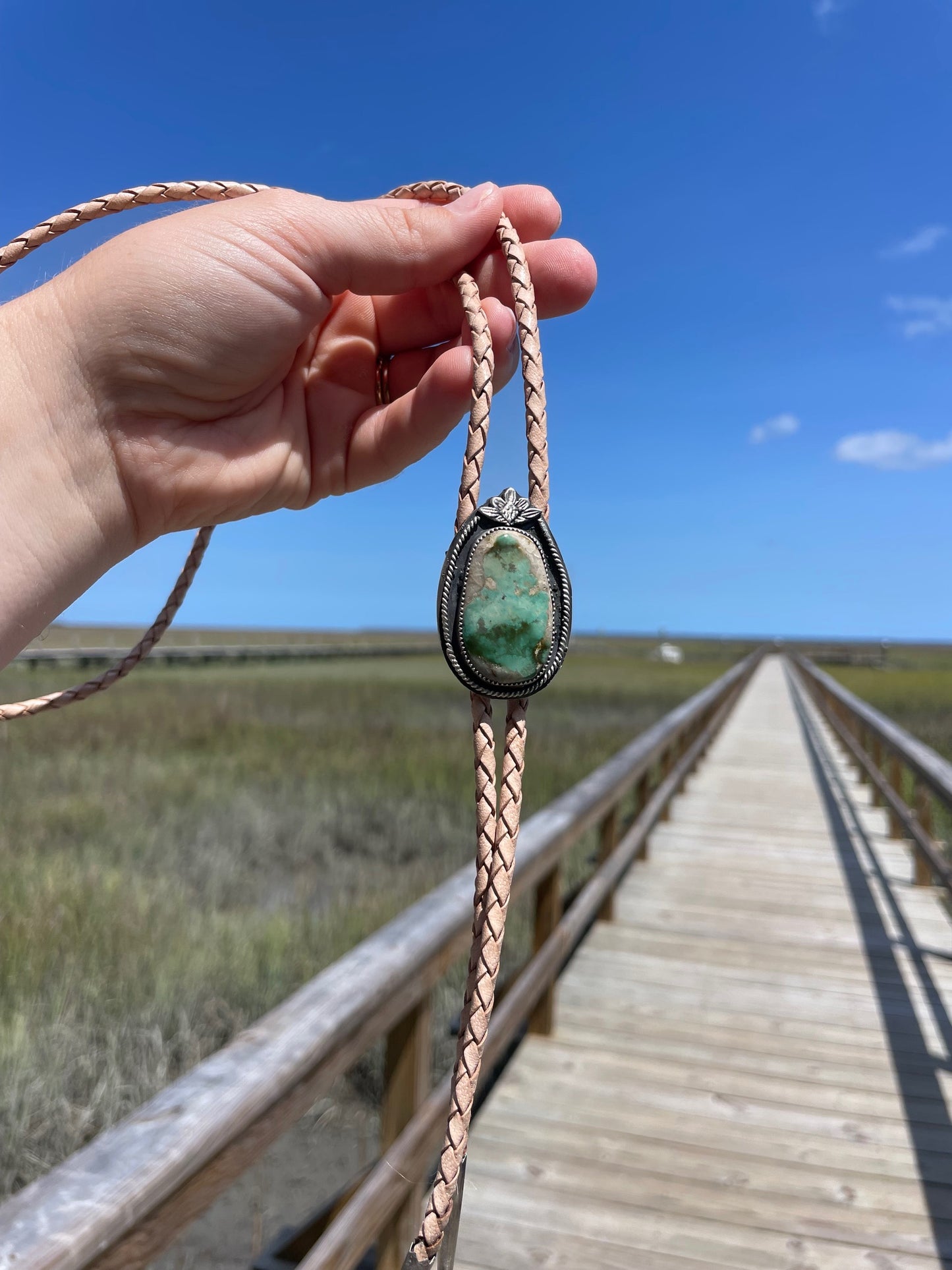 Whiskey and Waves Bolo Tie
