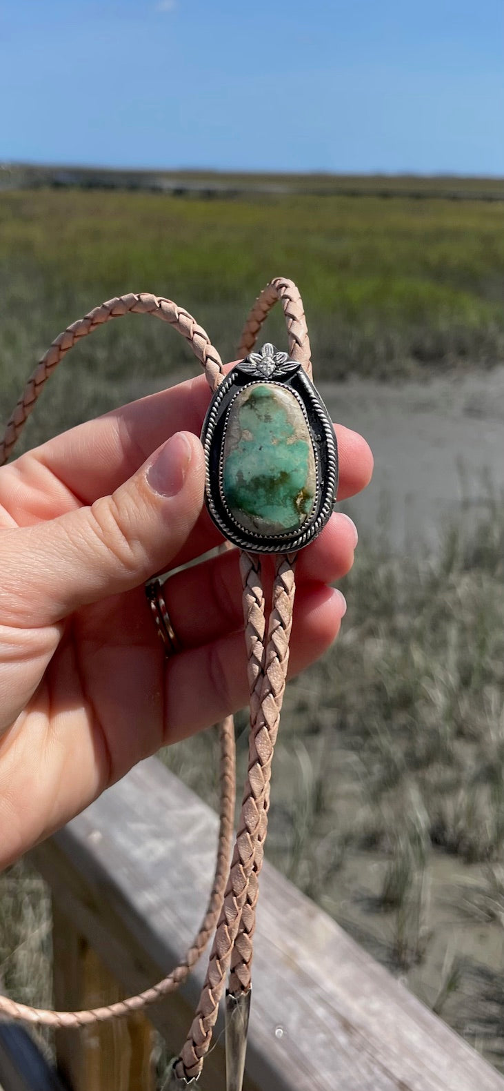 Whiskey and Waves Bolo Tie