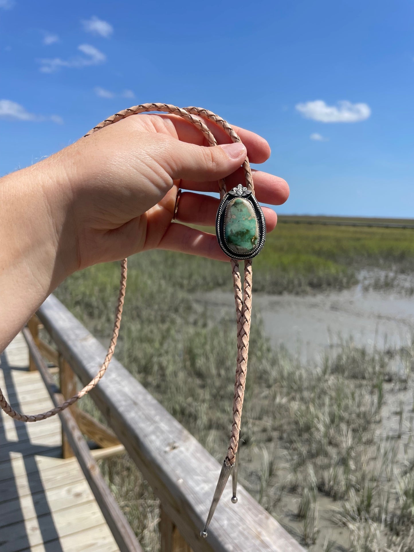 Whiskey and Waves Bolo Tie